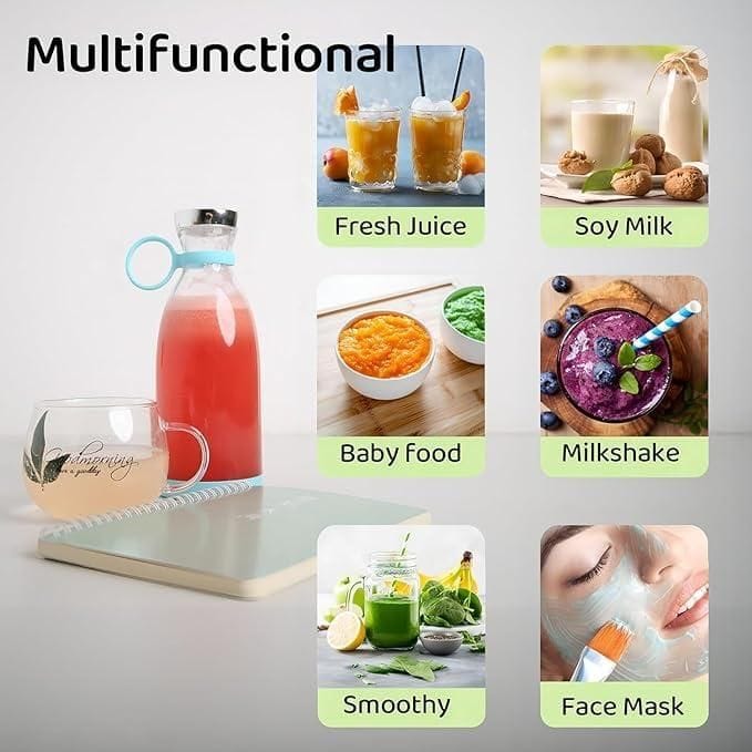 Mini Portable Bottle Juicer Mixer Blender | USB Rechargeable