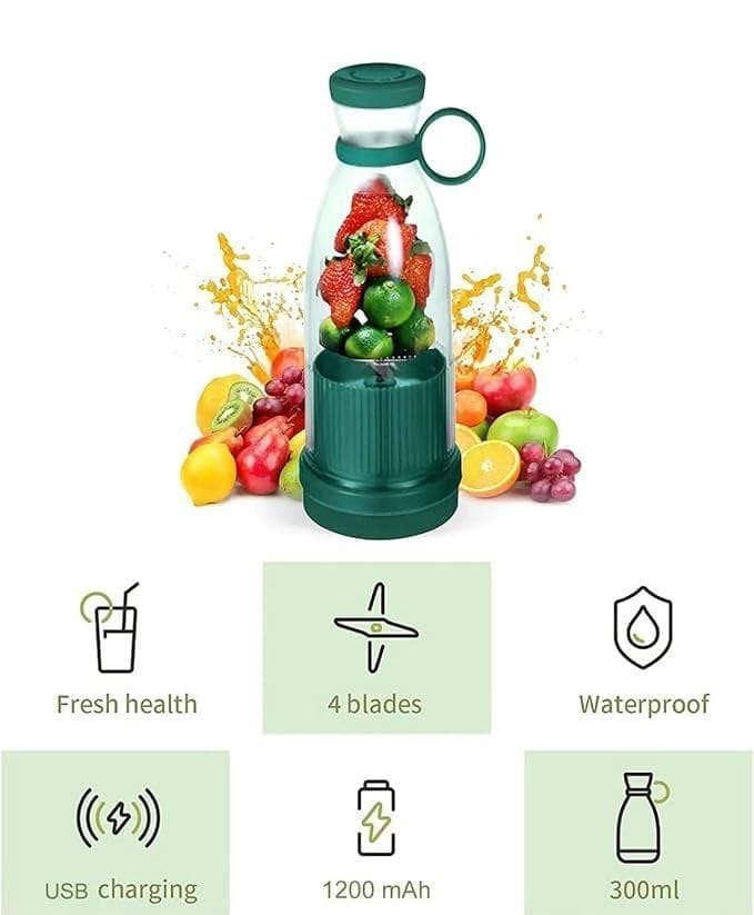 Mini Portable Bottle Juicer Mixer Blender | USB Rechargeable