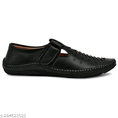 Men’s Brown Perforated Kantar Sandal | Stylish Comfortable Casual Daily Wear Sandals | Durable Office Wear Sandal for Men
