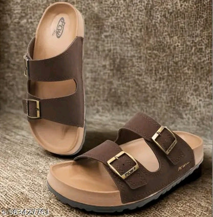 Latest fancy and stylish mens slippers ||  Men Slip On Sandal || Gold men sandals