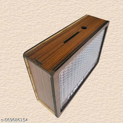 Wooden Piggy Bank for Kids & Adults, Coin Box with Carved Design, 1,00,000 Savings Box, Mini Bank, Donation Box, Smart Money Box, Wooden Coin Box, Money Saver, Piggy Bank, COMBO