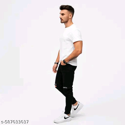 A23 Lifestyle Designer latest knee cut printed jeans