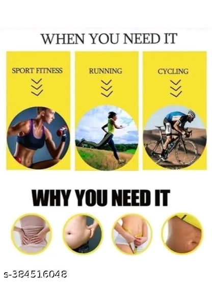 sweat belt for men & women fat loss belt,yoga belt ,exercise belt high quality sweat slim belt for weight loss & tummy trimmer (Free size,Pack of 1 )