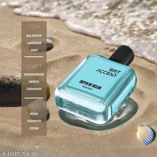BRIT ACCENT|Depth of Ocean| Long-Lasting|Premium |Specially Currated for Unisex| Eau de Toilette - 50 ml (For Men & Women)