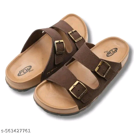 Latest fancy and stylish mens slippers ||  Men Slip On Sandal || Gold men sandals